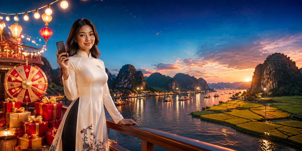 Bàn Roulette với khung cảnh thiên nhiên đặc trưng vùng Ninh Bình
